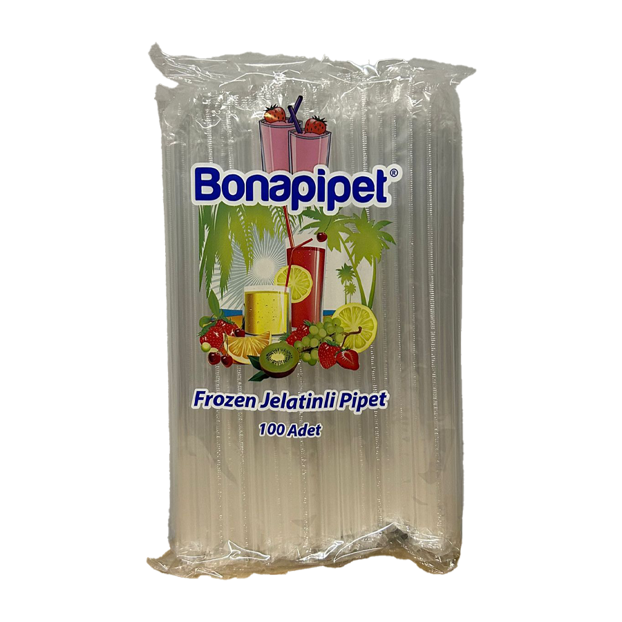 Bona 7 mm Şeffaf Jelatinli Frozen Pipet 100 lü - 50 Paket