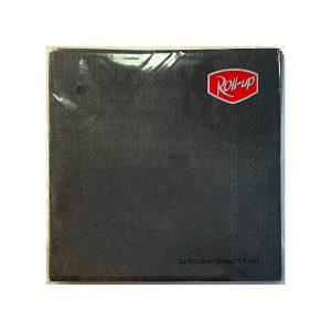 Roll-Up Kağıt Peçete Siyah 33x33cm 20li - 1 Paket