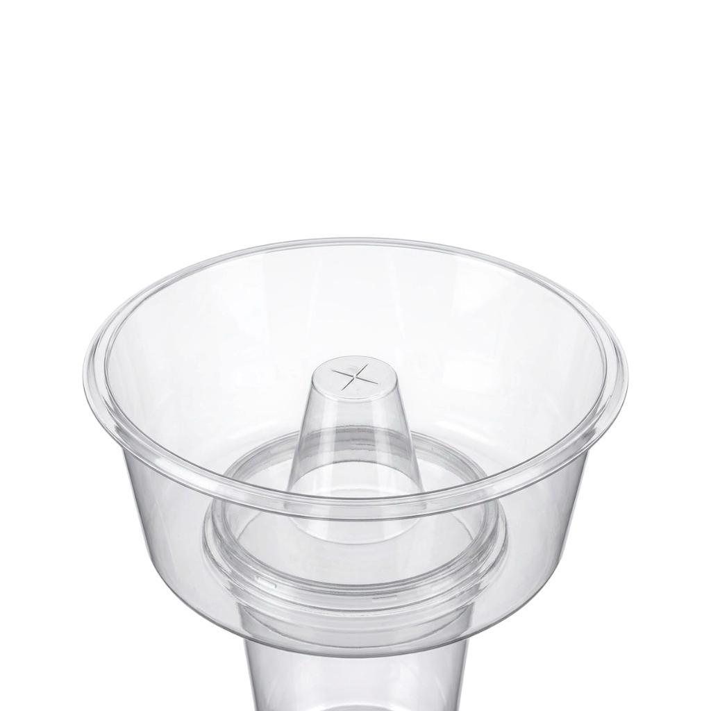 Bardak Üstü Plastik Atıştırmalık Kasesi (Şeffaf)