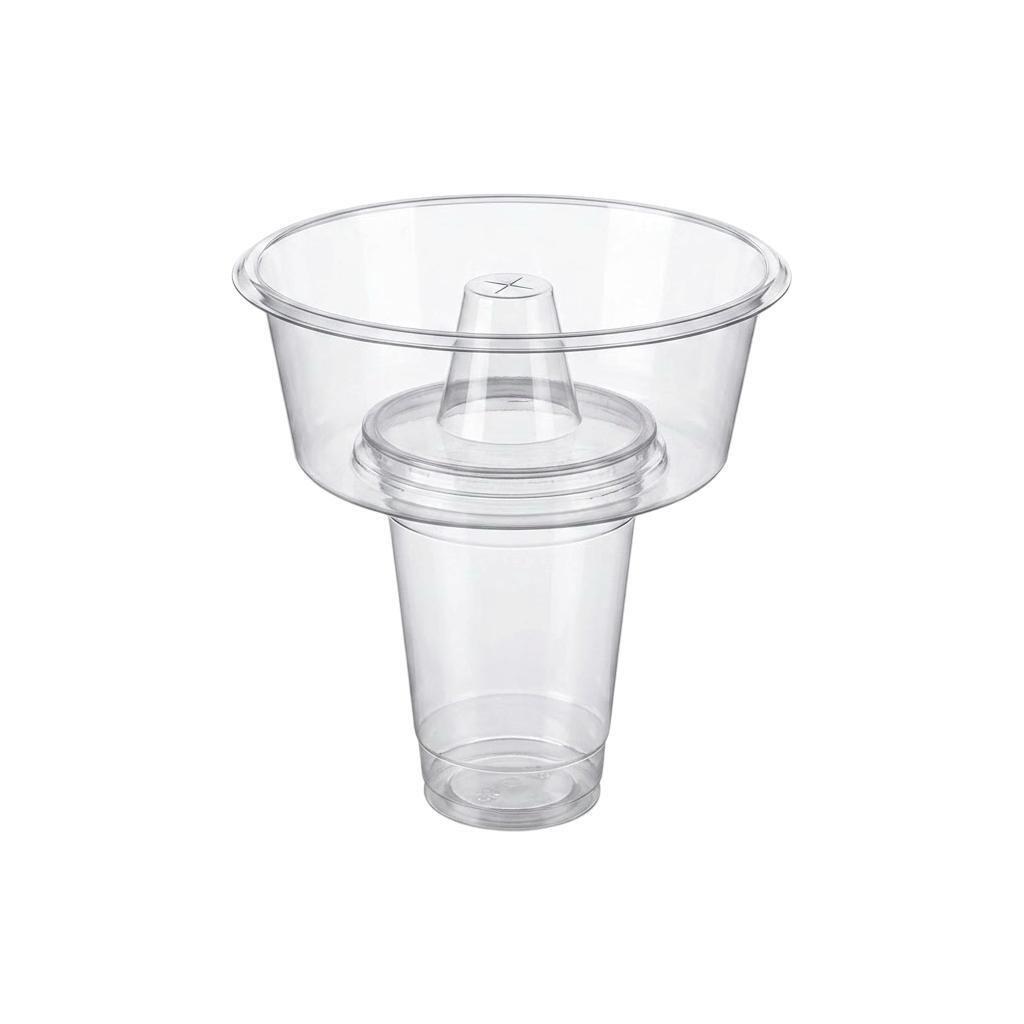 Bardak Üstü Plastik Atıştırmalık Kasesi (Şeffaf)